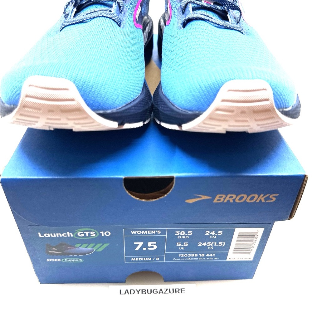 NIB Brooks Women's Launch GTS 10 Running Shoes - Peacoat Marina Blue 7.5M - Picture 13 of 13